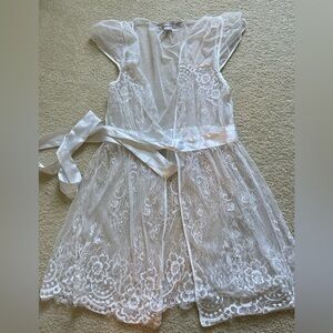 Victoria's Secret White Lace Bridal Robe